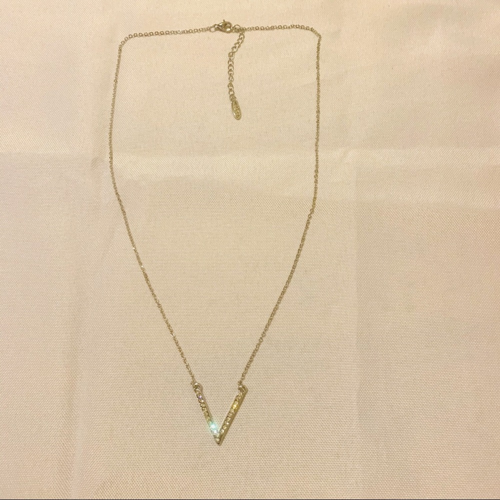 18KGP Chevron Necklace